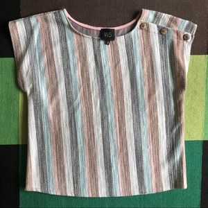 W5 woven striped shirt. Sz L